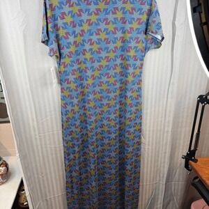 LuLaRoe Maria American Dreams Stars Allover Maxi Dress LONG large